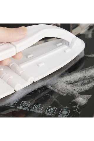 Neevoyu Ev Temizlik Fırça, Katlanabilir Kollü, Hızlı Köpürme Ve Temizleme, Pp+polyester Malzeme, Beyaz, 2 Adet Set