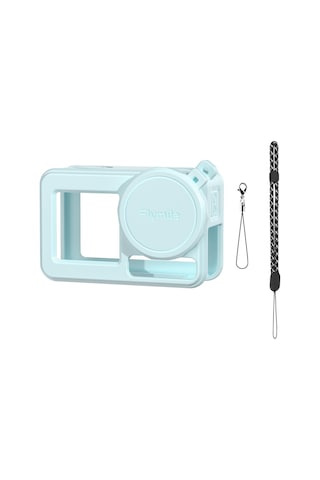 Djı Osmo Action 3/4/5 Pro Flymile Silikon Kapak Spor Kamera Lens Damla Kılıfları İçin Mavi