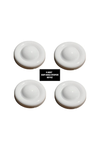 Duvar Kapı Stoperi, Tamponu, Beyaz 4 Adet