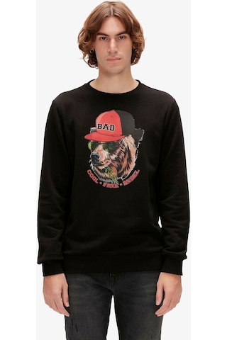 Bad Bear Rebel Crewneck Erkek Siyah Sweatshirt 23.02.12.019-c01 Siyah