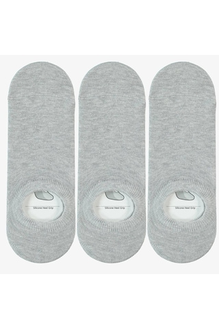 Lacoste Soft Ribbing High Stretch Reinforced Heels And Tips 3-pack Sock Unisex Babet Çorap 3 Lü Gri