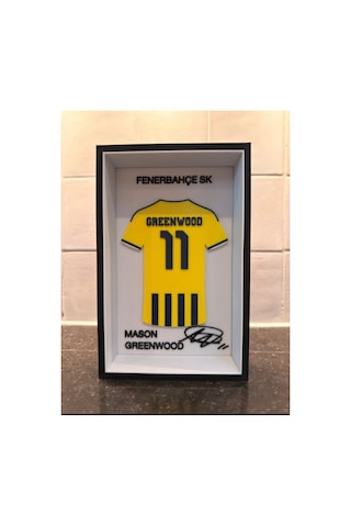 Fenerbahçe Mason Greenwood 11 3d Kabartmalı Çerçeveli Forma Tablo - Taraftar Hediyelik Masa Ve Duvar Dekoru