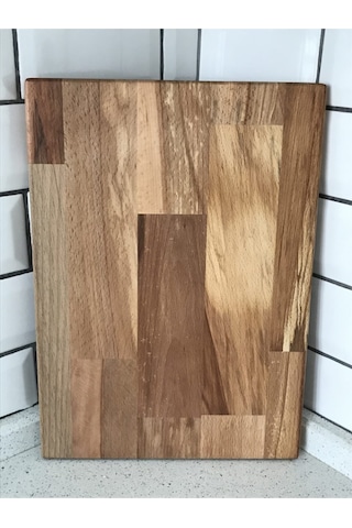 Doğal Ahşap Kesme Tahtası - Kayın Masif 25x35 Köşe Ahşap
