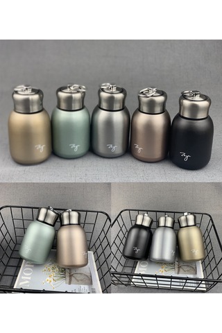 Ruicoo Hafif Ve Taşınabilir Paslanmaz Çelik Termos Şişe - 300ml Çok Renk Seçeneği Siyah