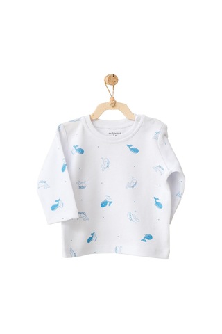 Andywawa Erkek Bebek Balina Motifli 2li Tişört Takımı Ac21561r 001