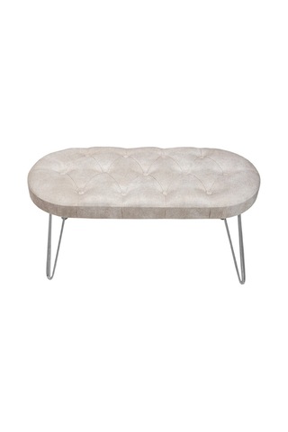 Louca Bench, Kırık Beyaz Silver Krem - Gümüş