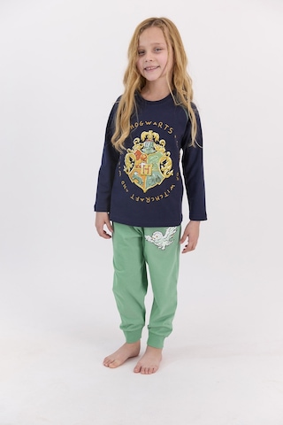Harry Potter Lisanslı Lacivert Kız Çocuk Ribanalı Pijama Takımı 5274-28038 Lacivert