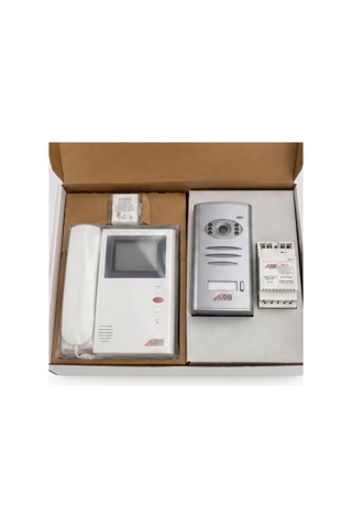 Audio 001390 4 Siyah Beyaz Görüntülü Villa Diafon Seti Kamera + Monitör + Adaptör Dahil