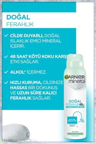 Garnier Mineral Doğal Ferahlık Kadın Deodorant 150 ML