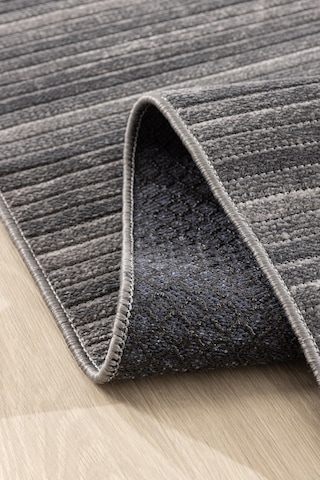 Koza Halı Stripe Antrasit Kilim Kaymaz Taban Salon Oturma Odası Antre Halıs Antrasit