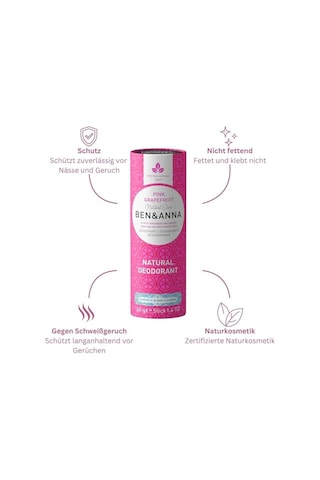 Ben & Anna Pink Grapefruit Vegan Deodorant Stick 40 G 94958