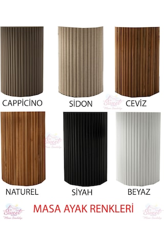 Orkide Sabit Oval Bohem Cappicino Yemek Masası Takımı Ahşap Nergis Sandalye 1 Masa 6 Sandalye Krem