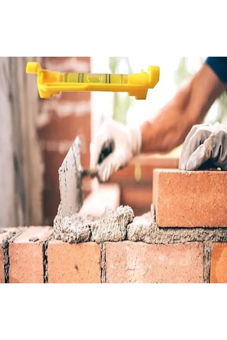 Besthome1 4 Parçalı İnşaat Terazisi - Yüksek Hassasiyetli Plastik Kabarcık Seviye Aleti Sarı