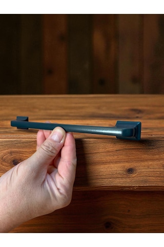 Beta Düz Antrasit Alüminyum Metal Lüks Modern Mobilya Çekmece Mutfak Dolabı Kulpu 160mm-192mm Antrasit