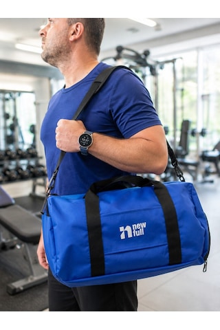 Newfull Sport Ayakkabı Bölmeli Astarlı Su Geçirmez Seyahat Ve Spor Çantası-orta Boy Mavi