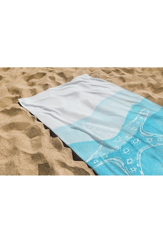 Plaj Havlusu Deniz Yıldız Dijital Baskılı 70x150 Cm Plaj Havlusu - Mavi Diğer