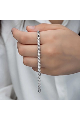 Gümüş Pullu Zincir Kadın Bileklik Çok Renkli 86639462