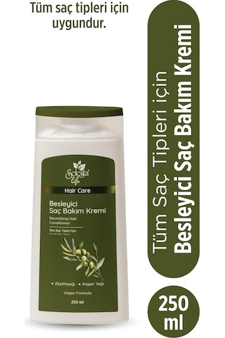 Selesta Life Zeytinyağı Ve Argan Yağı Özlü Besleyici Saç Bakım Kremi Tüm Saç Tipleri Için Bakım Kremi 250 Ml