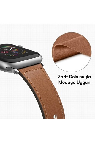 Ugr02 Apple Uyumlu Watch 38mm Kr415 Luaz Deri Kordon - Beyaz