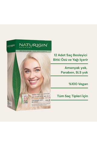 Naturigin Doğal Saç Boyası Çok Açık Küllü Sarı 11.2 2 Adet