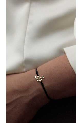 Diamine 14 Ayar Altın Harf İp Bileklik Sarı Altın