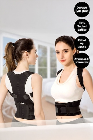 Manyetik Dik Duruş, Ortopedik, Kamburluk Önleyici Bel, Sırt, Omuz Korsesi Ex-72