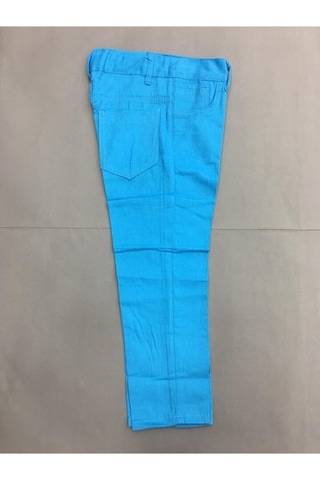 Nacar Store Çocuk 29ekim 10kasım 23nisan Gösteri Özel Gün Içten Lastik Ayarlamalı Keten Pantolon Turkuaz
