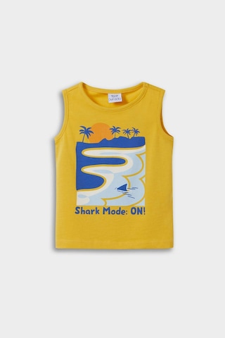 Defacto Erkek Bebek Bisiklet Yaka Palmiye Desenli Atlet E1304a525hsyl119 Sarı-yl119