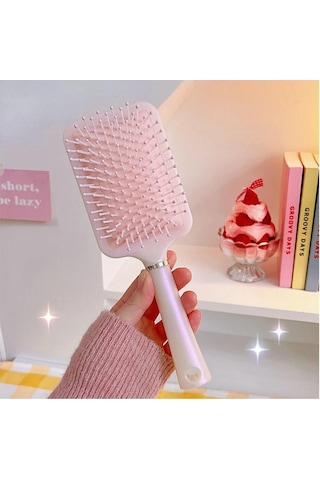 Koodmax statik Hava Yastığı Dolaşık Saç Açma Tarama Fırçası - Pembe