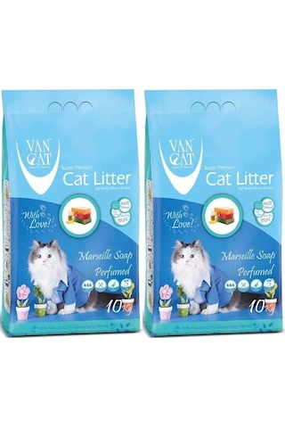 Vancat Marsilya Sabunlu İnce Taneli Kedi Kumu 2 x 10 KG