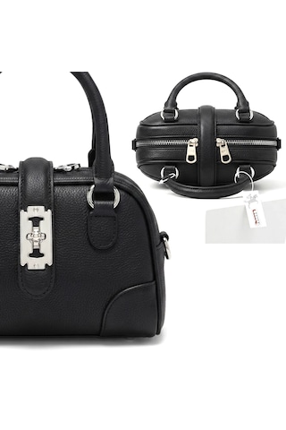 Nas Bag Yeni Sezon Mini Kadın / Kız El, Omuz Ve Çapraz Askılı Çanta Siyah