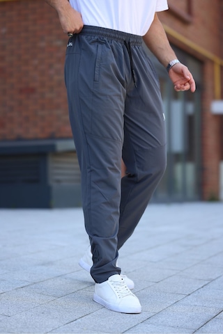 Erkek Gri Eşofman Altı Fermuarlı Paça Kaliteli Paraşüt Kumaş Gri