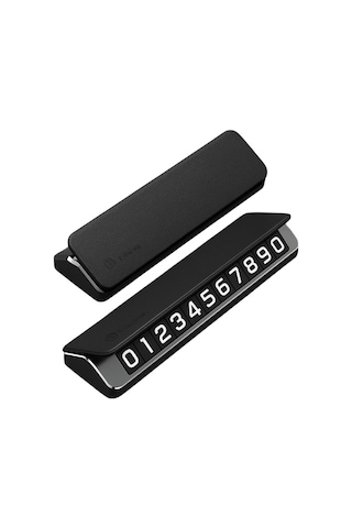 Coofbe Deri Kapaklı Gizlenebilir Alüminyum Araç Park Telefon Numaratörü Geçici Park Numaratör Plakalık 1 Adet