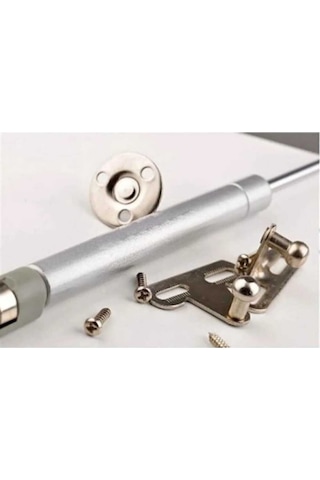 Dolap Kapak Pistonu Mutfak Dolabı Kapağı Gazlı Amortisörlü Piston 100n/27 Cm Metal Gri Tr Diğer