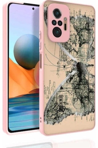 Xiaomi Redmi Note 10 Pro Kılıf Desenli Kamera Korumalı Parlak Zore Nora Kapak NO4