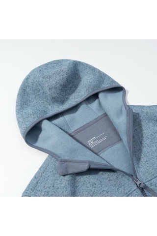 Açık Hava Sporları İçin Kapüşonlu Polar Astarlı Rüzgar Geçirmez Ve Sıcak Ceket Siyah