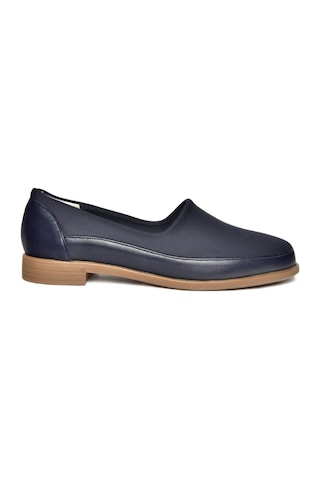 Fox Shoes R908019003 Lacivert Hakiki Deri Kadın Ayakkabı 001