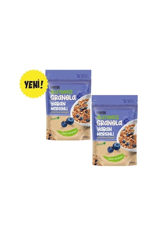 Yaban Mersinli Granola Glutensiz İlave Şekersiz 300 Gr 2 Adet Toplam 600 Gr