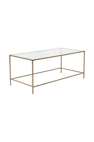 Flores Gold Metal Orta Sehpa