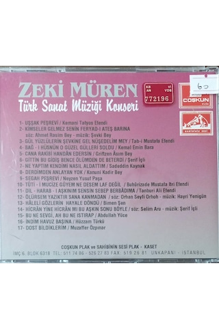 Plak Değildir Cd Dir Cd Zeki Müren Türk Sanat Müziği Konseri Cd