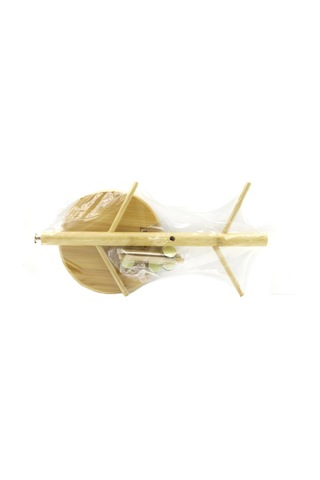 İbico İ22-318-319 Bambu Ahşap Bardak Ve Fincan Asacak - Yuvarlak Ve Kare Mix Altlık, 35 Cm