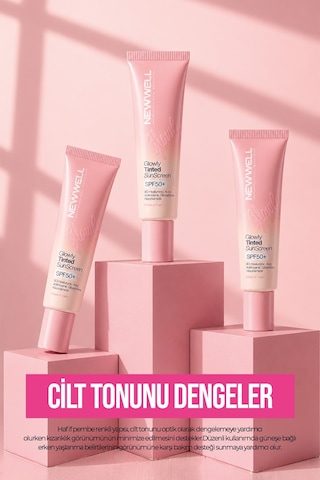 Glowly Tinted Mineral Sunscreen Spf50+ Renkli Mineral Filtreli Güneş Koruyucu Krem 35 Ml
