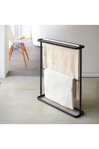 Kule Metal Banyo Havlu Askılığı Siyah