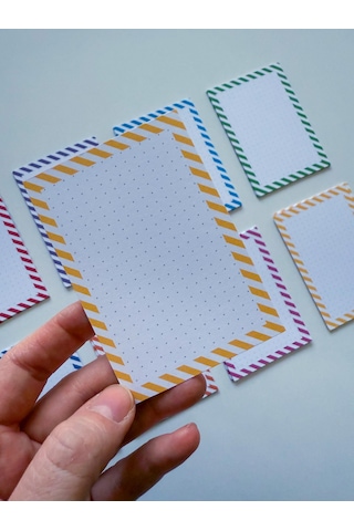 48 Adet Çalışma Kartı 10x7 Cm Model 1