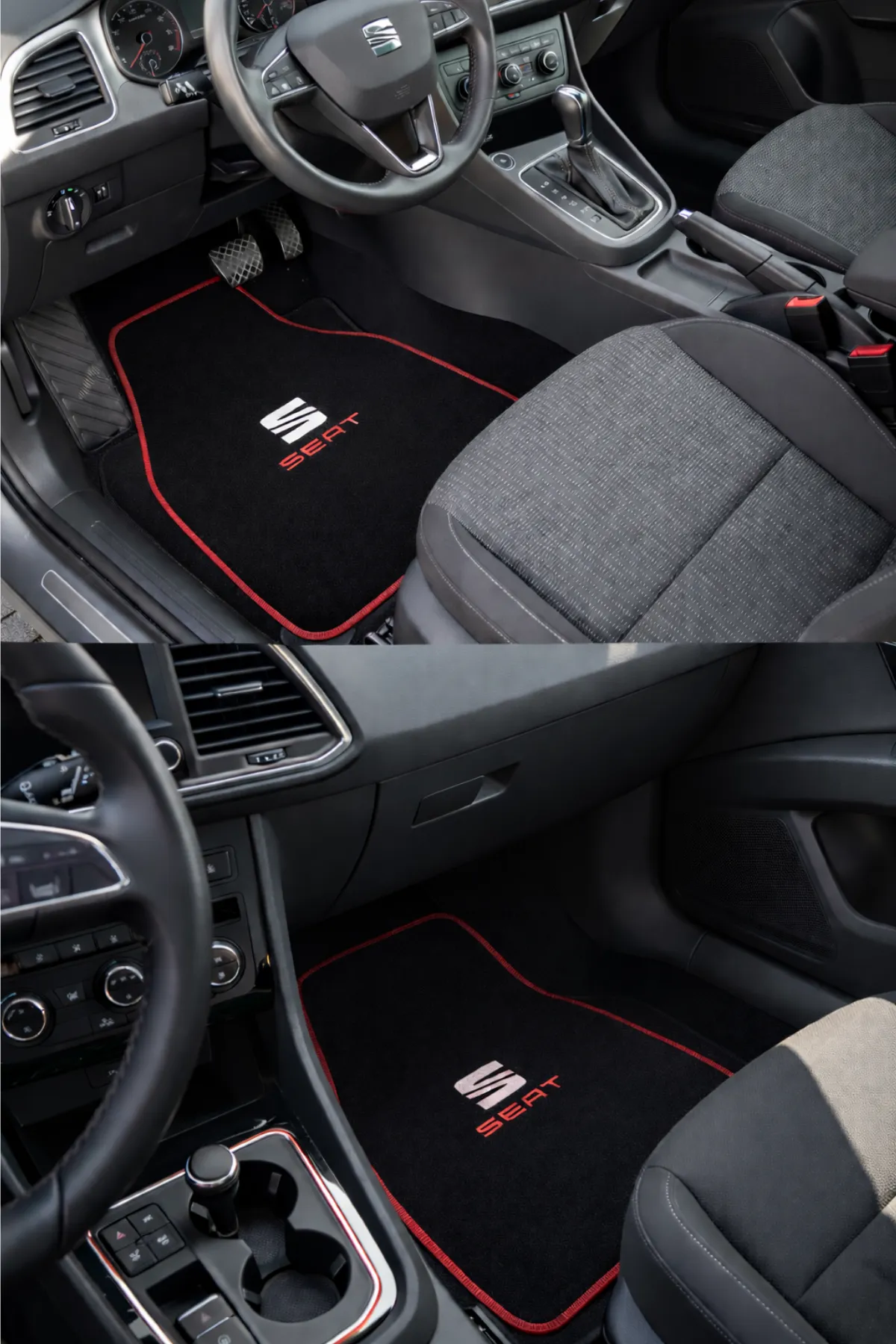 Seat Uyumlu Nakış Işlemeli 5 Li Oto Halı Paspas Siyah Araç Içi Paspas Seti