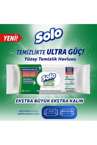 Solo Yüzey Temizlik Havlusu 100 Yaprak Sedir Ağacı&yasemin Esinti 2'li Set