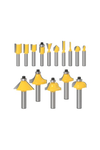 15 Pcs Yönlendirici Bitleri 1/4 Shank Yönlendirici Bitleri Dıy İçin Yeni Başlayan Yönlendirici Bit Kiti, Depolama Çantası İle Ahşap İşleme Projesi