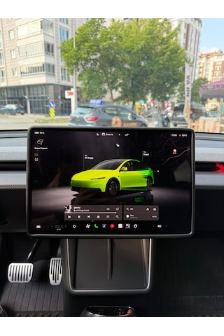 Tesla Model Y Standart Ve Juniper Uyumlu Multimedya Ön Ekran Kenar Koruyucu Silikon Çerçeve Trim 1 Adet Siyah