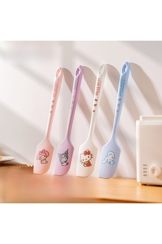 Yuntech01 Sanrio Lisanslı Mutfak Araçları: Yüksek Sıcaklığa Dayanıklı Silikon Kek Krema Spatula, Karıştırma Ve Yayma İşlemleri İçin Mavi, 5.5 28cm Diğer