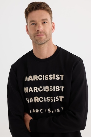 Tudors Unisex Oversize Geniş Kesim Pamuklu Yumuşak Dokulu Bisklet Yaka İçi Polarlı Baskılı Siyah Sweatshirt-37301 Siyah